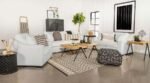 ASHLYN UPHOLSTERED SLOPED ARM LOVESEAT WHITE - Image 11