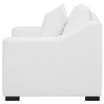 ASHLYN UPHOLSTERED SLOPED ARM ACCENT CHAIR WHITE - Image 5