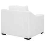 ASHLYN UPHOLSTERED SLOPED ARM ACCENT CHAIR WHITE - Image 7