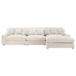 BLAINE UPHOLSTERED REVERSIBLE CHAISE SECTIONAL SOFA SAND - Image 3