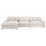BLAINE UPHOLSTERED REVERSIBLE CHAISE SECTIONAL SOFA SAND - Image 4