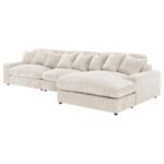 BLAINE UPHOLSTERED REVERSIBLE CHAISE SECTIONAL SOFA SAND - Image 5