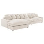 BLAINE UPHOLSTERED REVERSIBLE CHAISE SECTIONAL SOFA SAND - Image 6