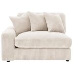 BLAINE UPHOLSTERED REVERSIBLE CHAISE SECTIONAL SOFA SAND - Image 10