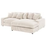 BLAINE UPHOLSTERED REVERSIBLE CHAISE SECTIONAL SOFA SAND - Image 4