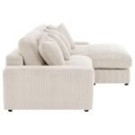 BLAINE UPHOLSTERED REVERSIBLE CHAISE SECTIONAL SOFA SAND - Image 7