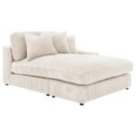 BLAINE UPHOLSTERED REVERSIBLE CHAISE SECTIONAL SOFA SAND - Image 9