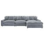 BLAINE UPHOLSTERED REVERSIBLE CHAISE SECTIONAL SOFA FOG - Image 3