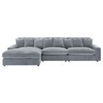 BLAINE UPHOLSTERED REVERSIBLE CHAISE SECTIONAL SOFA FOG - Image 4
