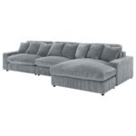 BLAINE UPHOLSTERED REVERSIBLE CHAISE SECTIONAL SOFA FOG - Image 5