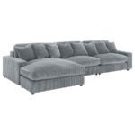 BLAINE UPHOLSTERED REVERSIBLE CHAISE SECTIONAL SOFA FOG - Image 6