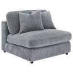 BLAINE UPHOLSTERED REVERSIBLE CHAISE SECTIONAL SOFA FOG - Image 11