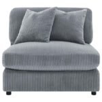 BLAINE UPHOLSTERED REVERSIBLE CHAISE SECTIONAL SOFA FOG - Image 12