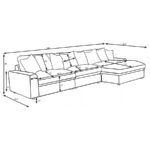 BLAINE UPHOLSTERED REVERSIBLE CHAISE SECTIONAL SOFA FOG - Image 16
