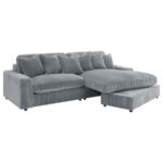 BLAINE UPHOLSTERED REVERSIBLE CHAISE SECTIONAL SOFA FOG - Image 3