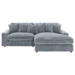 BLAINE UPHOLSTERED REVERSIBLE CHAISE SECTIONAL SOFA FOG - Image 4