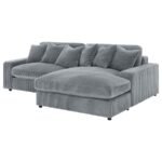 BLAINE UPHOLSTERED REVERSIBLE CHAISE SECTIONAL SOFA FOG - Image 5