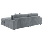 BLAINE UPHOLSTERED REVERSIBLE CHAISE SECTIONAL SOFA FOG - Image 6