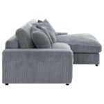 BLAINE UPHOLSTERED REVERSIBLE CHAISE SECTIONAL SOFA FOG - Image 8