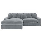 BLAINE UPHOLSTERED REVERSIBLE CHAISE SECTIONAL SOFA FOG - Image 9