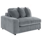 BLAINE UPHOLSTERED REVERSIBLE CHAISE SECTIONAL SOFA FOG - Image 15