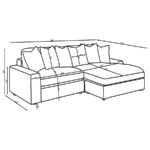 BLAINE UPHOLSTERED REVERSIBLE CHAISE SECTIONAL SOFA FOG - Image 20
