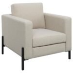 TILLY UPHOLSTERED TRACK ARM ACCENT CHAIR OATMEAL