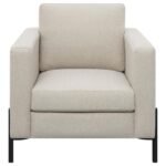 TILLY UPHOLSTERED TRACK ARM ACCENT CHAIR OATMEAL - Image 3