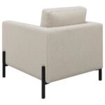TILLY UPHOLSTERED TRACK ARM ACCENT CHAIR OATMEAL - Image 6