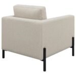 TILLY UPHOLSTERED TRACK ARM ACCENT CHAIR OATMEAL - Image 7