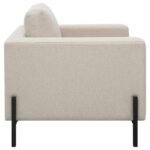 TILLY UPHOLSTERED TRACK ARM ACCENT CHAIR OATMEAL - Image 8