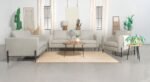 TILLY UPHOLSTERED TRACK ARM ACCENT CHAIR OATMEAL - Image 11