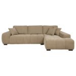 OCTAVIA UPHOLSTERED SECTIONAL CHAISE SOFA CAMEL - Image 3
