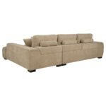 OCTAVIA UPHOLSTERED SECTIONAL CHAISE SOFA CAMEL - Image 4