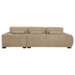 OCTAVIA UPHOLSTERED SECTIONAL CHAISE SOFA CAMEL - Image 5