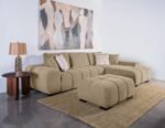 OCTAVIA UPHOLSTERED SECTIONAL CHAISE SOFA CAMEL - Image 10