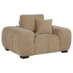 OCTAVIA UPHOLSTERED TRACK ARM ACCENT CHAIR CAMEL