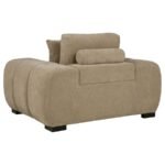OCTAVIA UPHOLSTERED TRACK ARM ACCENT CHAIR CAMEL - Image 4