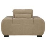 OCTAVIA UPHOLSTERED TRACK ARM ACCENT CHAIR CAMEL - Image 5