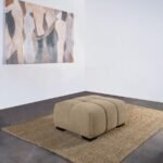 OCTAVIA UPHOLSTERED RECTANGULAR OTTOMAN CAMEL - Image 2