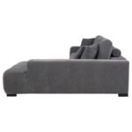 OCTAVIA UPHOLSTERED SECTIONAL CHAISE SOFA CHARCOAL GREY - Image 4