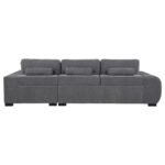 OCTAVIA UPHOLSTERED SECTIONAL CHAISE SOFA CHARCOAL GREY - Image 6