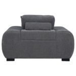 OCTAVIA UPHOLSTERED TRACK ARM ACCENT CHAIR CHARCOAL GREY - Image 5