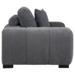 OCTAVIA UPHOLSTERED TRACK ARM ACCENT CHAIR CHARCOAL GREY - Image 6