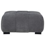 OCTAVIA UPHOLSTERED RECTANGULAR OTTOMAN CHARCOAL GREY - Image 3