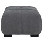 OCTAVIA UPHOLSTERED RECTANGULAR OTTOMAN CHARCOAL GREY - Image 4