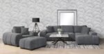 OCTAVIA UPHOLSTERED RECTANGULAR OTTOMAN CHARCOAL GREY - Image 7