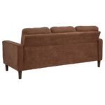 BOWEN II 3-PIECE FABRIC UPHOLSTERED TRACK ARM SOFA SET RUST - Image 5