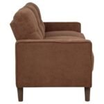 BOWEN II 3-PIECE FABRIC UPHOLSTERED TRACK ARM SOFA SET RUST - Image 6