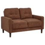 BOWEN II 3-PIECE FABRIC UPHOLSTERED TRACK ARM SOFA SET RUST - Image 7